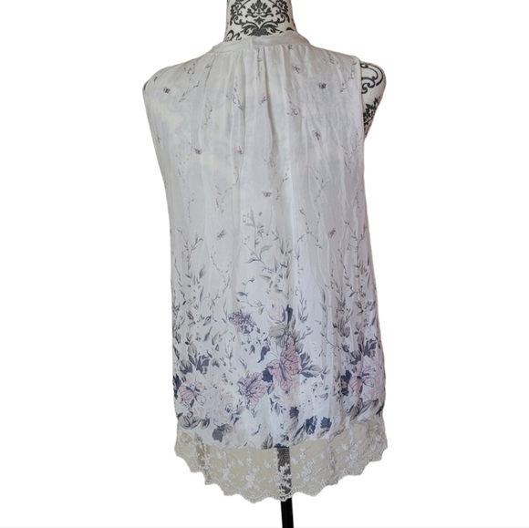 Via Signoria Made In Italy silk sleeveless blouse size small - Picture 4 of 15